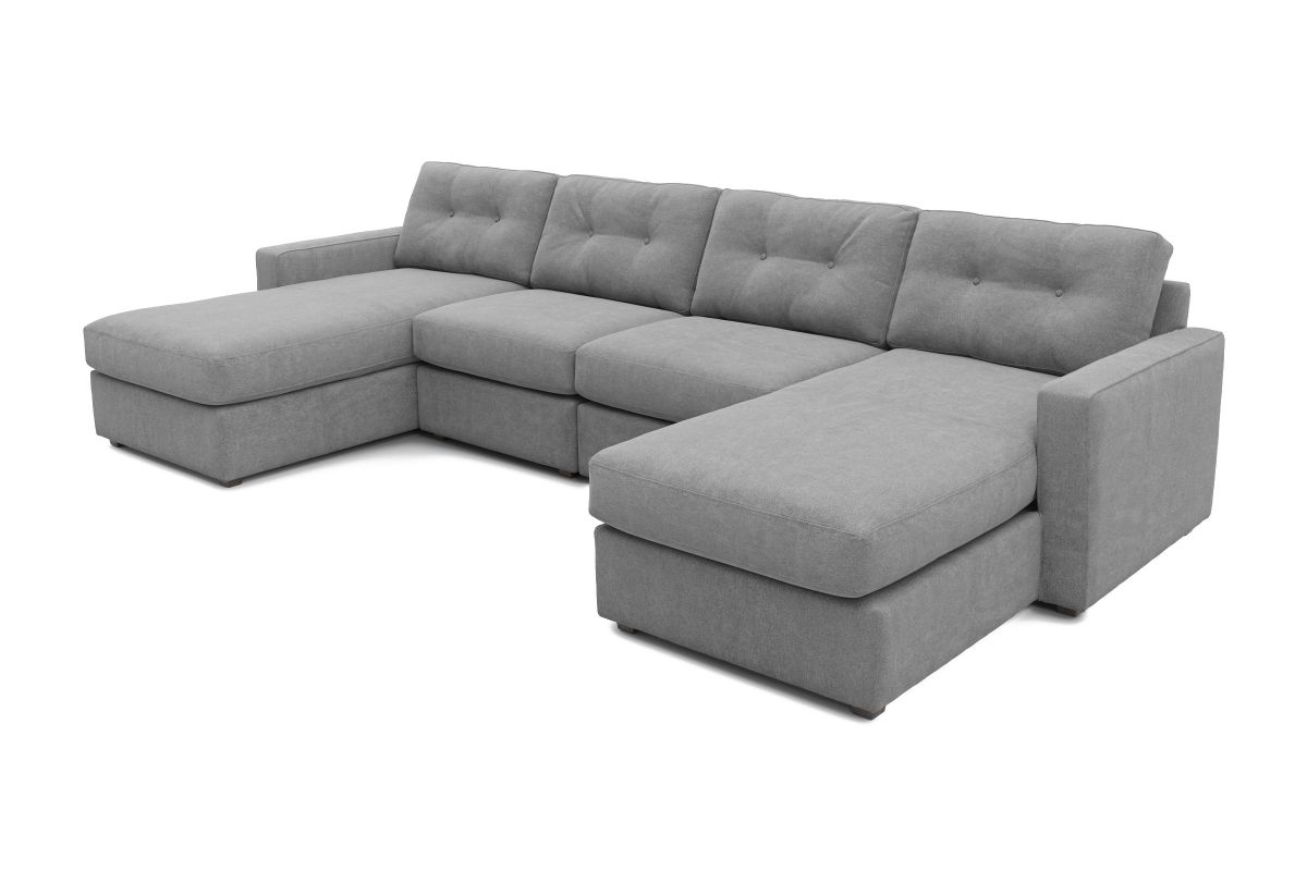 ModularOne Granite 4-Piece Sectional with Dual Chaise 4