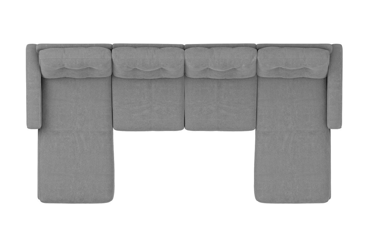 ModularOne Granite 4-Piece Sectional with Dual Chaise 9