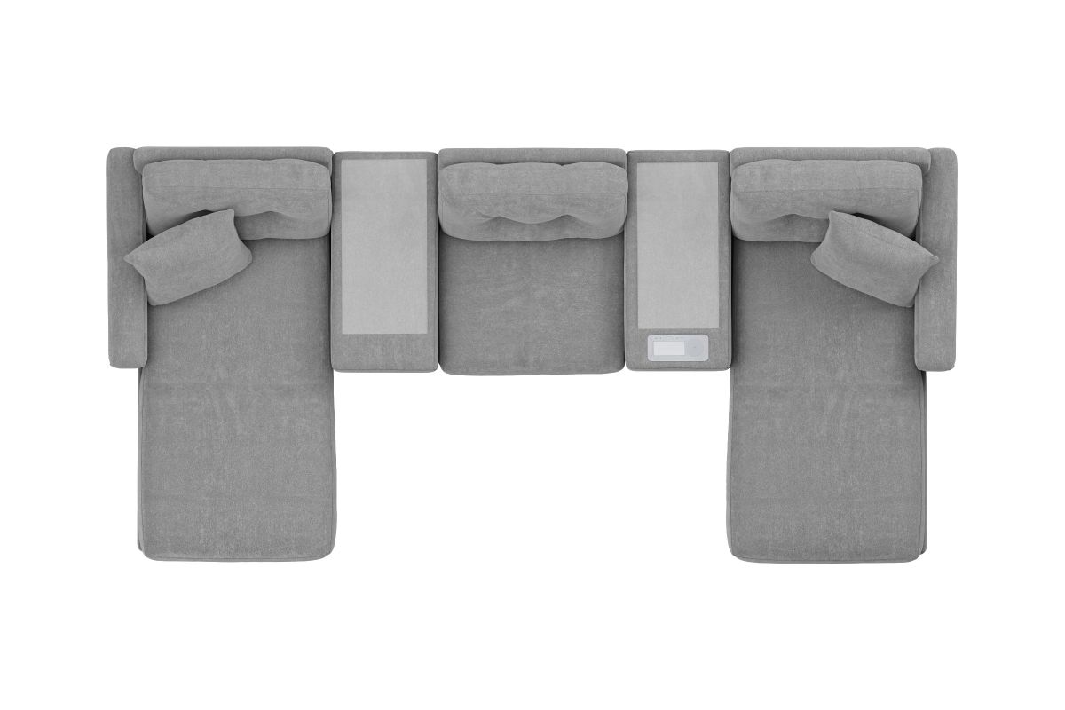 ModularOne Granite 5-Piece Sectional with E-Console & Dual Chaises 5