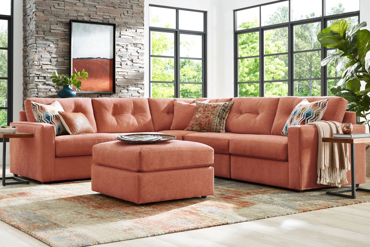 ModularOne Individual Pieces Cantaloupe Ottoman 2