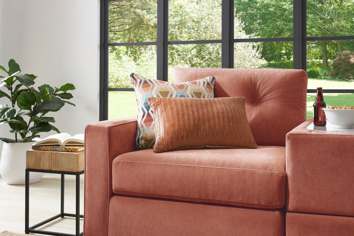 ModularOne Individual Pieces Cantaloupe Left Arm Facing Chair 3