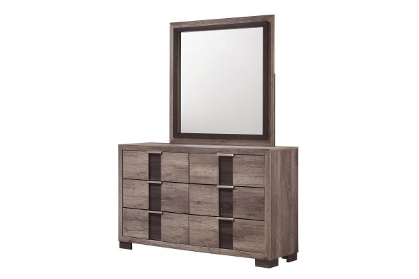 Zeller Grey Dresser + Mirror 