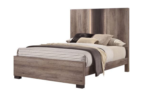 Zeller Grey King Bed 