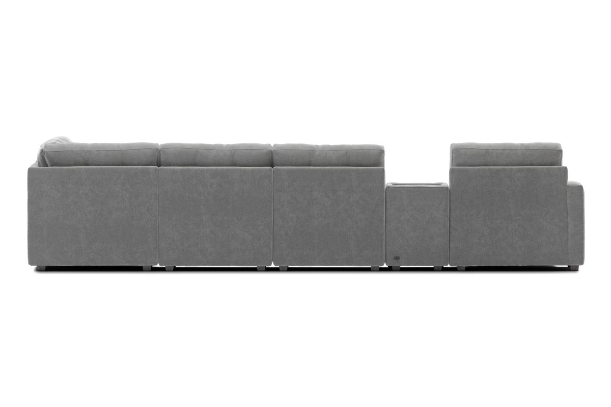 ModularOne Granite 8-Piece Sectional with E-Console & Left Arm Facing Chaise 8