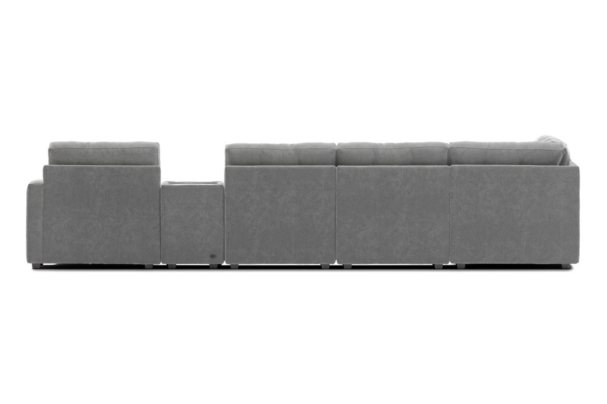 ModularOne Granite 8-Piece Sectional with E-Console & Right Arm Facing Chaise 8