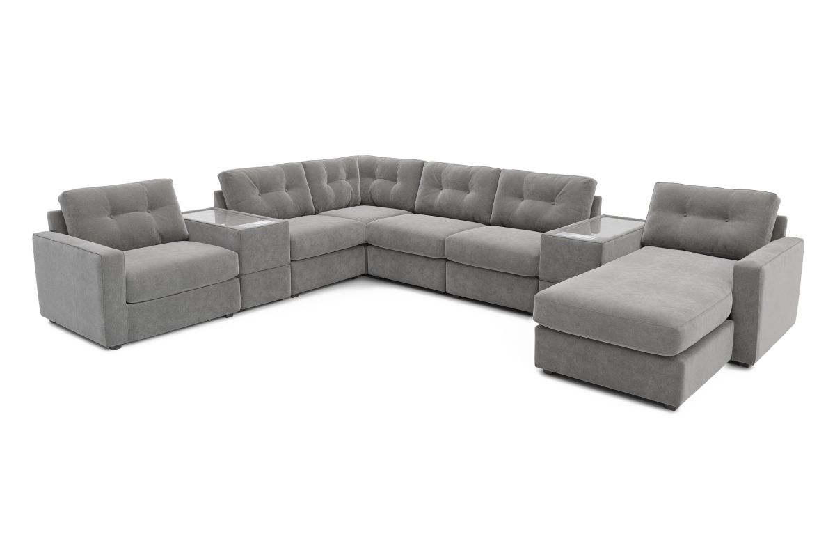ModularOne Granite 8-Piece Sectional with Right Arm Facing Chaise 5