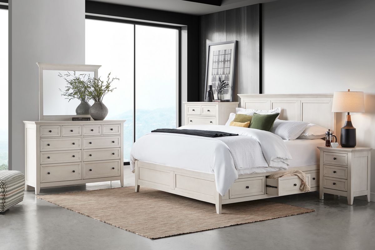 San Mateo White King Storage Bed 4