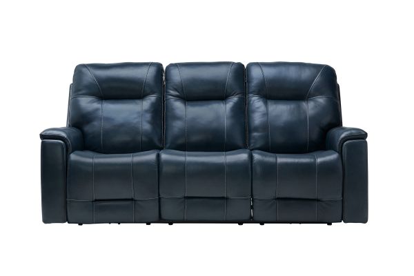 Roman Ocean Triple Power Reclining Leather Sofa