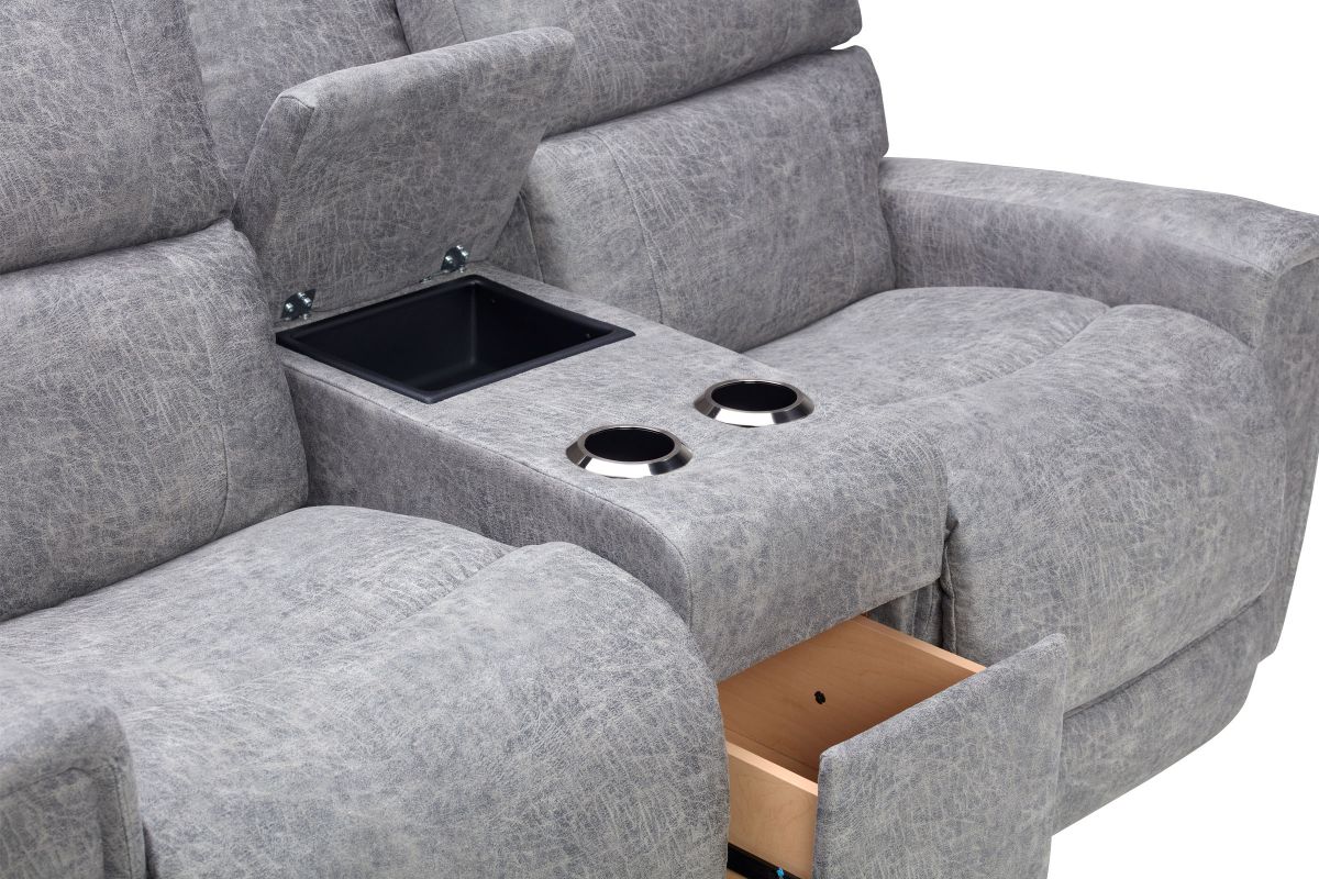 Apollo Dual Power Reclining Console Loveseat by La-Z-Boy 10