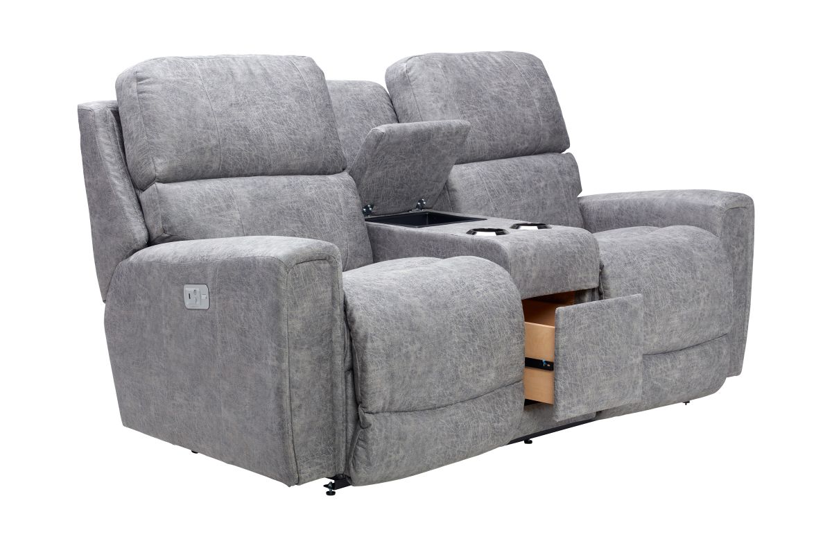 Apollo Dual Power Reclining Console Loveseat by La-Z-Boy 4