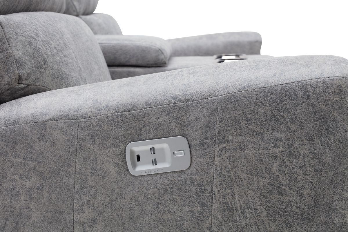 Apollo Dual Power Reclining Console Loveseat by La-Z-Boy 9