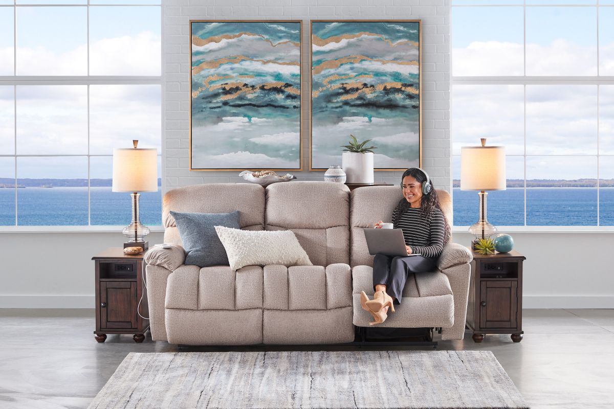 Morrison Sand Reclining Sofa by La-Z-Boy 3