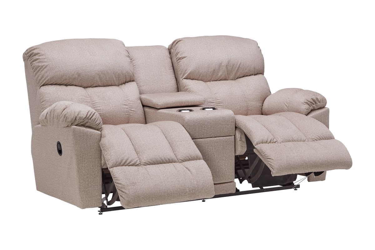 Morrison Sand Reclining Console Loveseat by La-Z-Boy 5