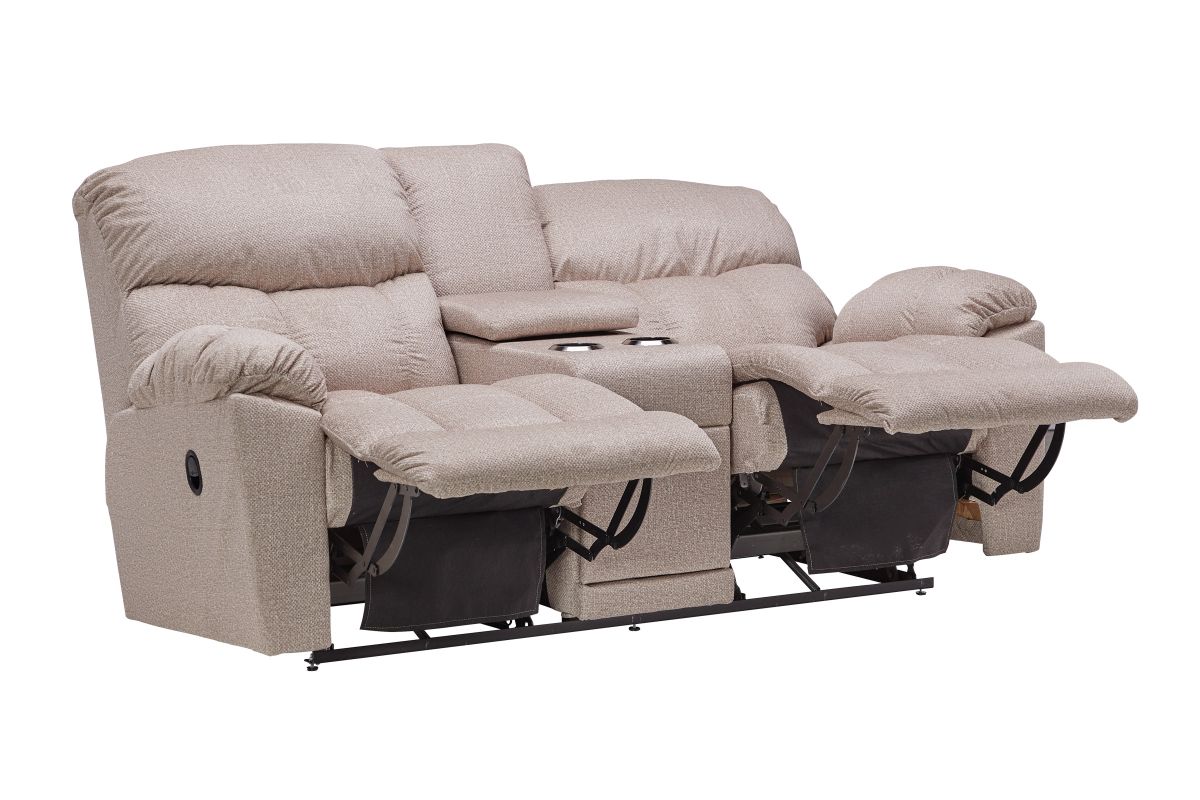 Morrison Sand Reclining Console Loveseat by La-Z-Boy 7