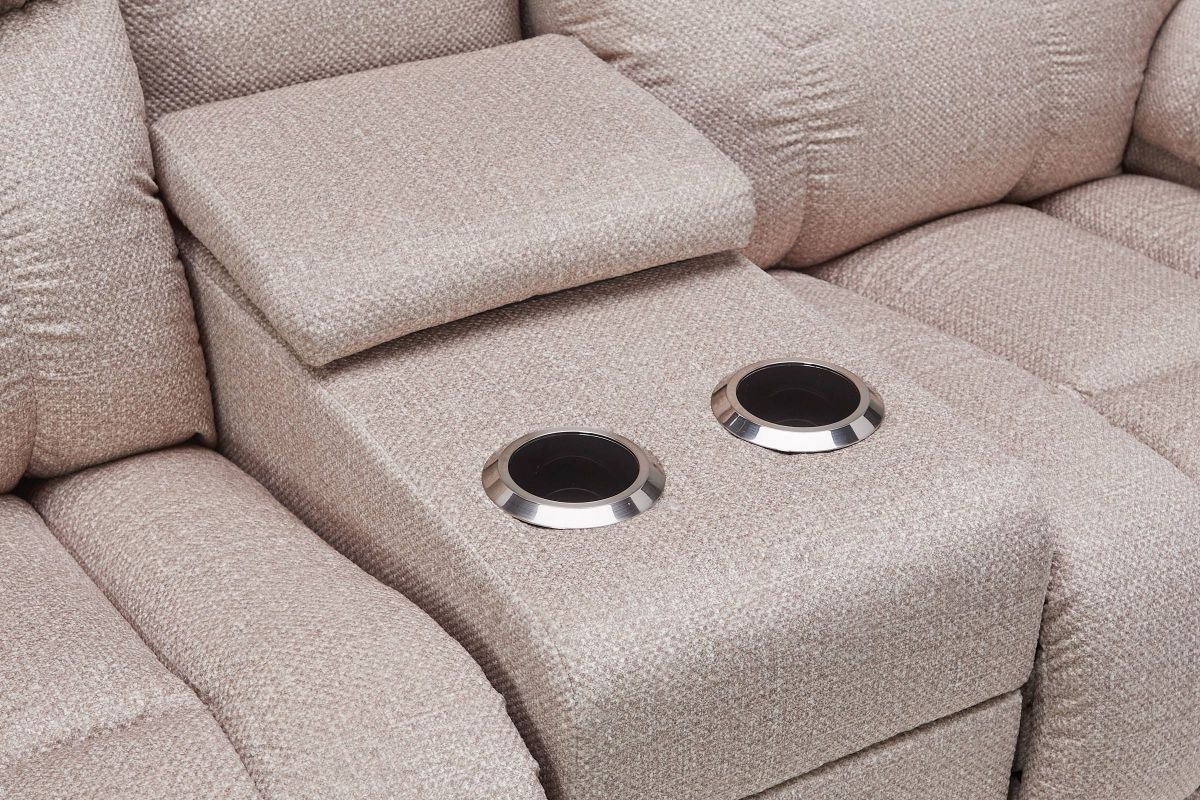 Morrison Sand Reclining Console Loveseat by La-Z-Boy 6