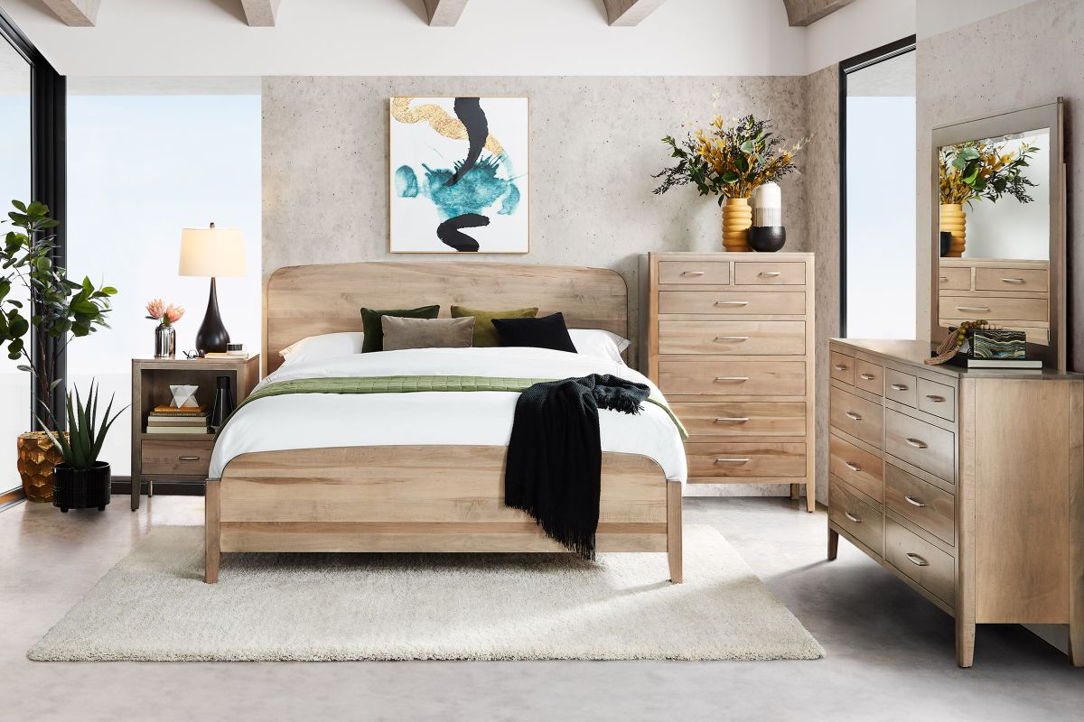 Brighton Dresser + Mirror Maple Pebble Stone 8