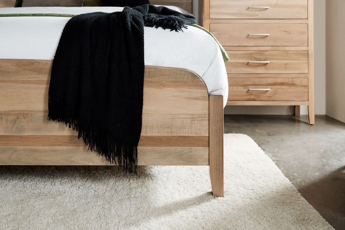 Brighton Maple Pebble Stone King Bed 7