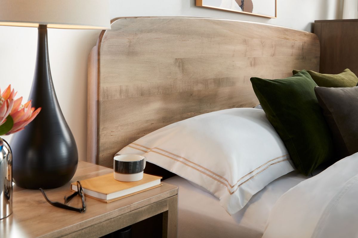 Brighton Maple Pebble Stone King Bed 6