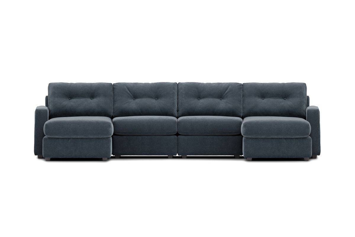 ModularOne Navy 4-Piece Sectional with Dual Chaises 3