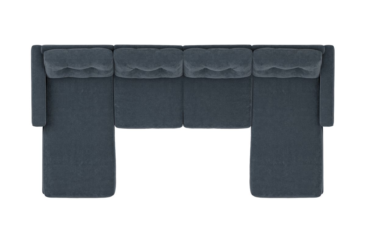 ModularOne Navy 4-Piece Sectional with Dual Chaises 7