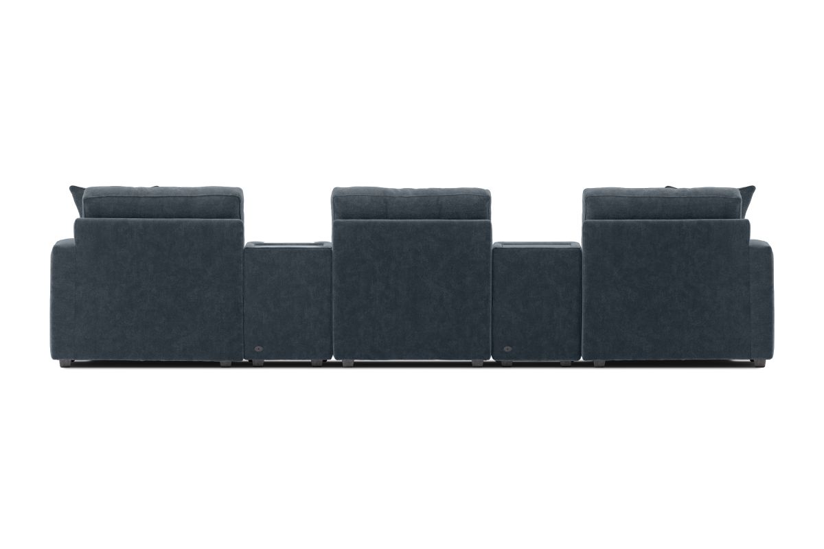 ModularOne Navy 5-Piece Sectional with E-Console & Dual Chaise 8