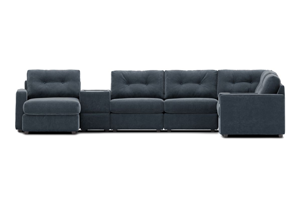 ModularOne Navy 8-Piece Sectional with E-Console & Left Arm Facing Chaise 3