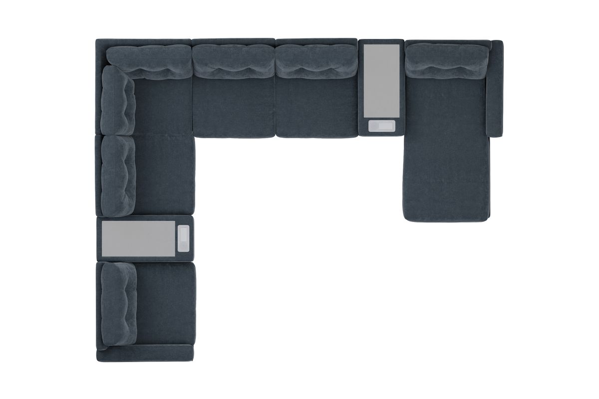 ModularOne Navy 8-Piece Sectional with E-Console & Right Arm Facing Chaise 8