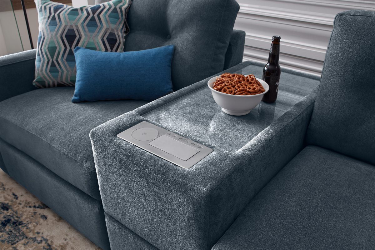 ModularOne Navy 8-Piece Sectional with E-Console & Right Arm Facing Chaise 5