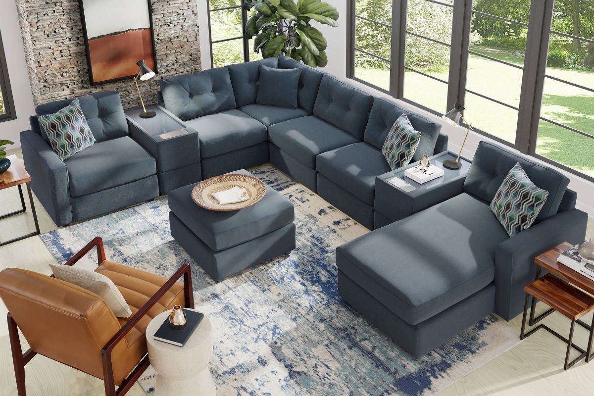 ModularOne Navy Armless Chair 5