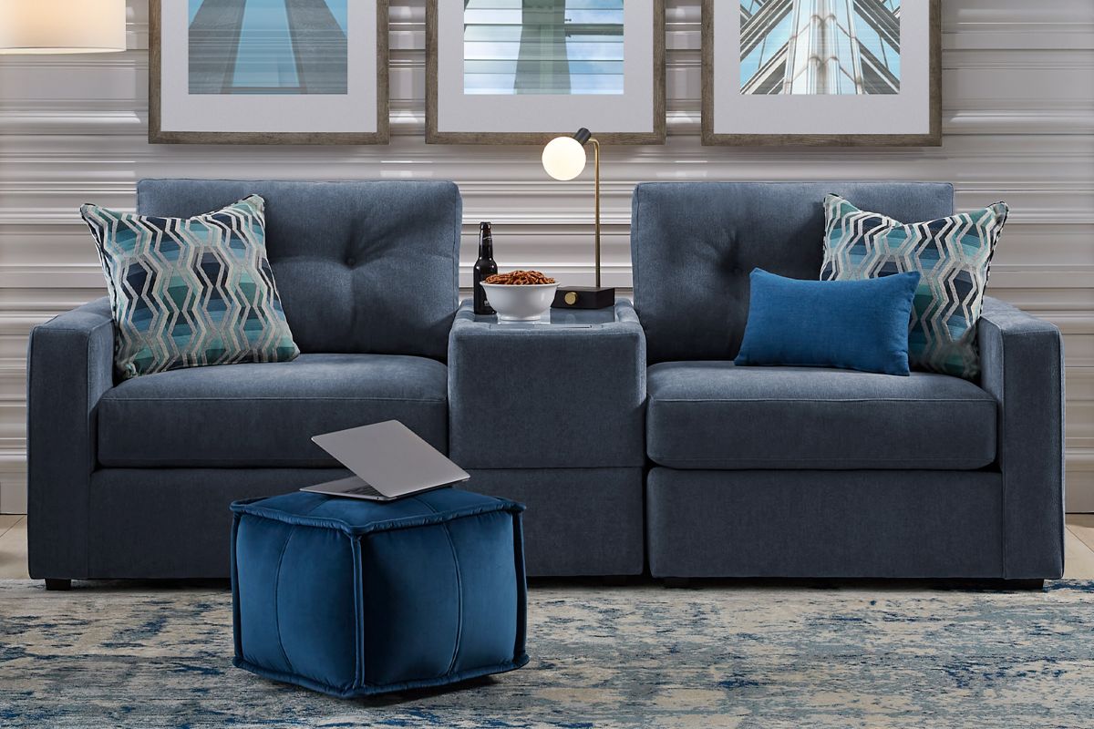 ModularOne Navy Console Loveseat 2