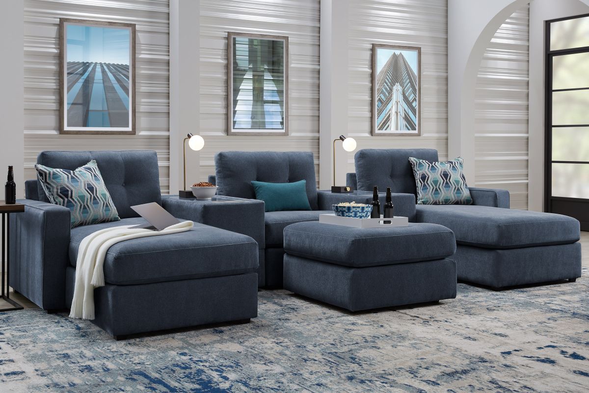 ModularOne Navy Left Arm Facing Chaise 5