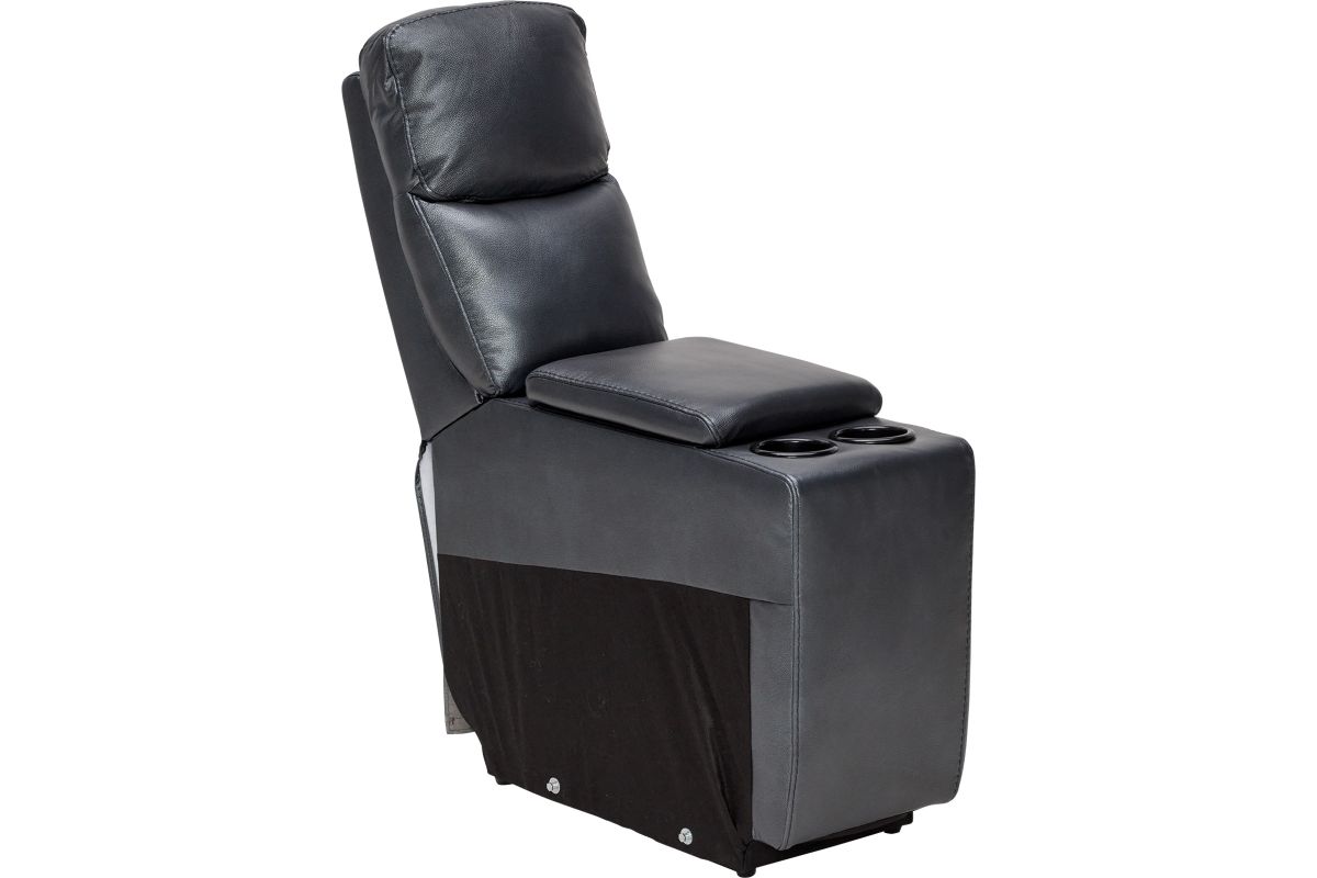 Scorpio Blue 6-Piece Leather Dual Power Reclining Sectional 15