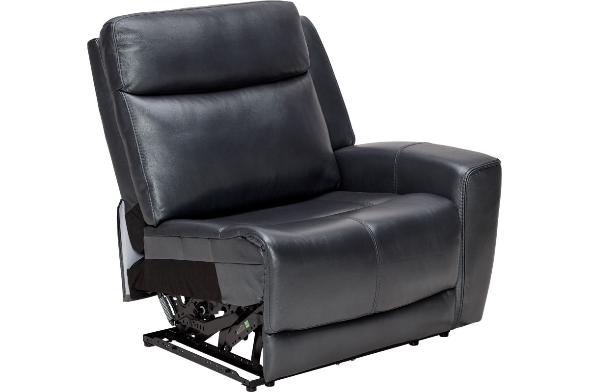 Scorpio Blue 6-Piece Leather Dual Power Reclining Sectional 16