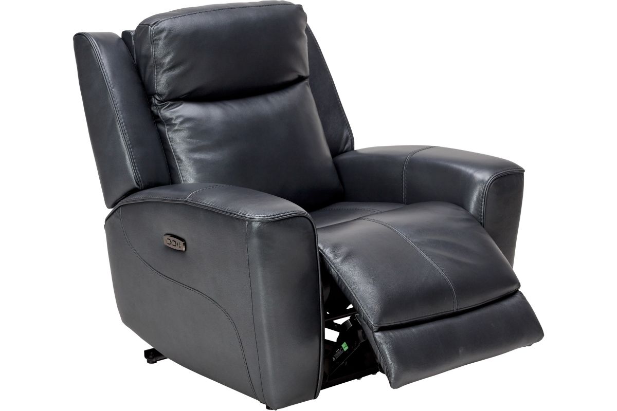 Scorpio Blue Dual Power Leather Recliner  4