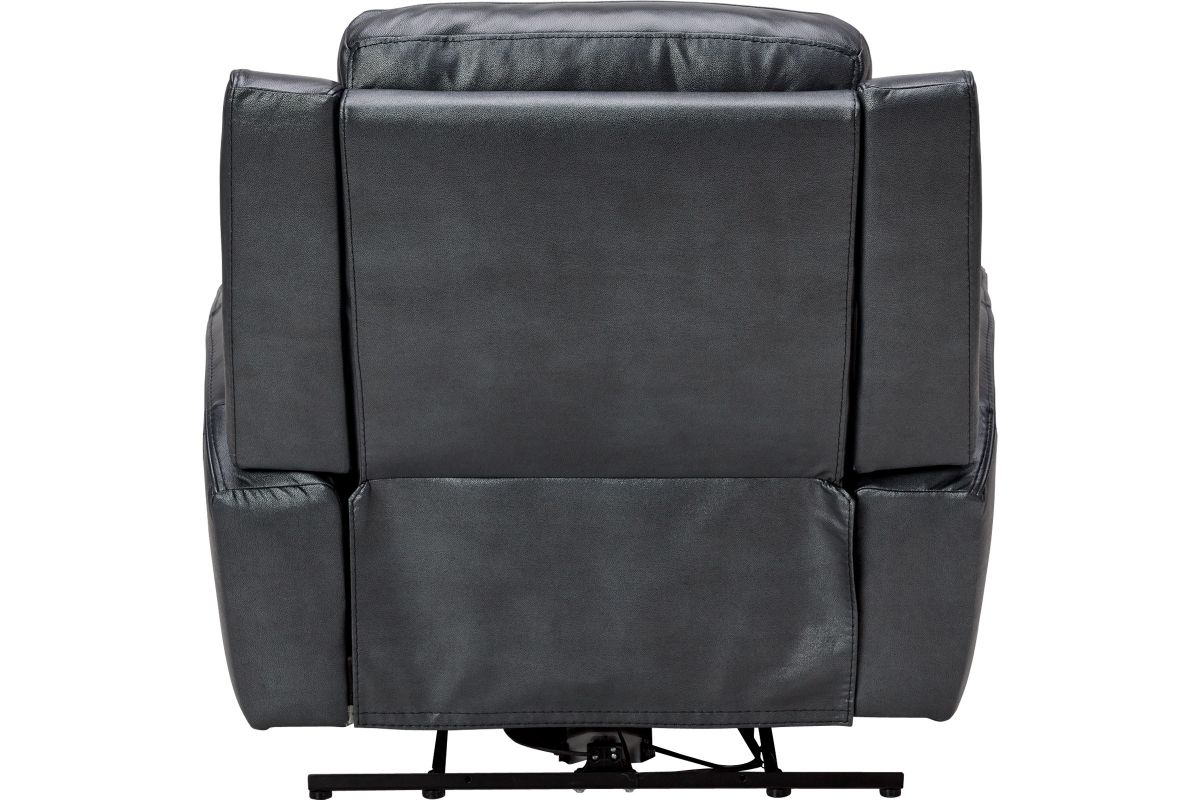 Scorpio Blue Dual Power Leather Recliner  10