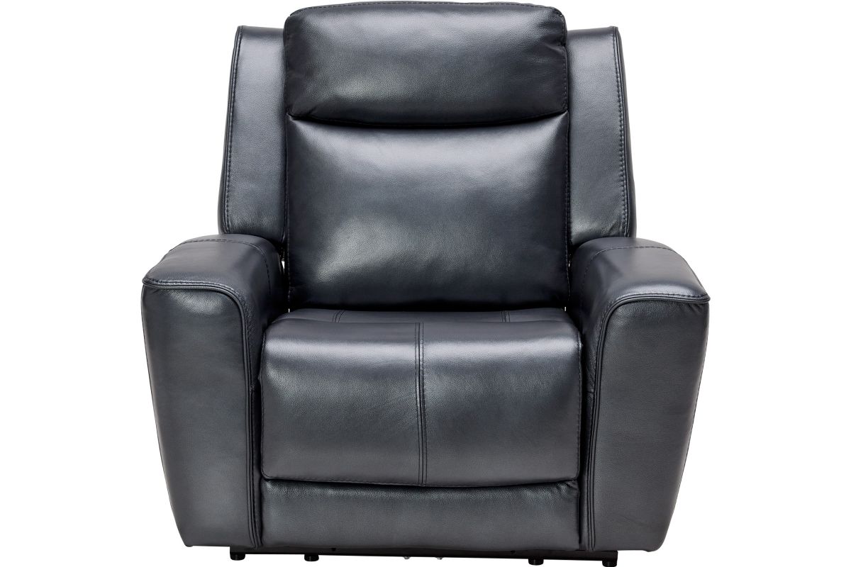 Scorpio Blue Dual Power Leather Recliner  3