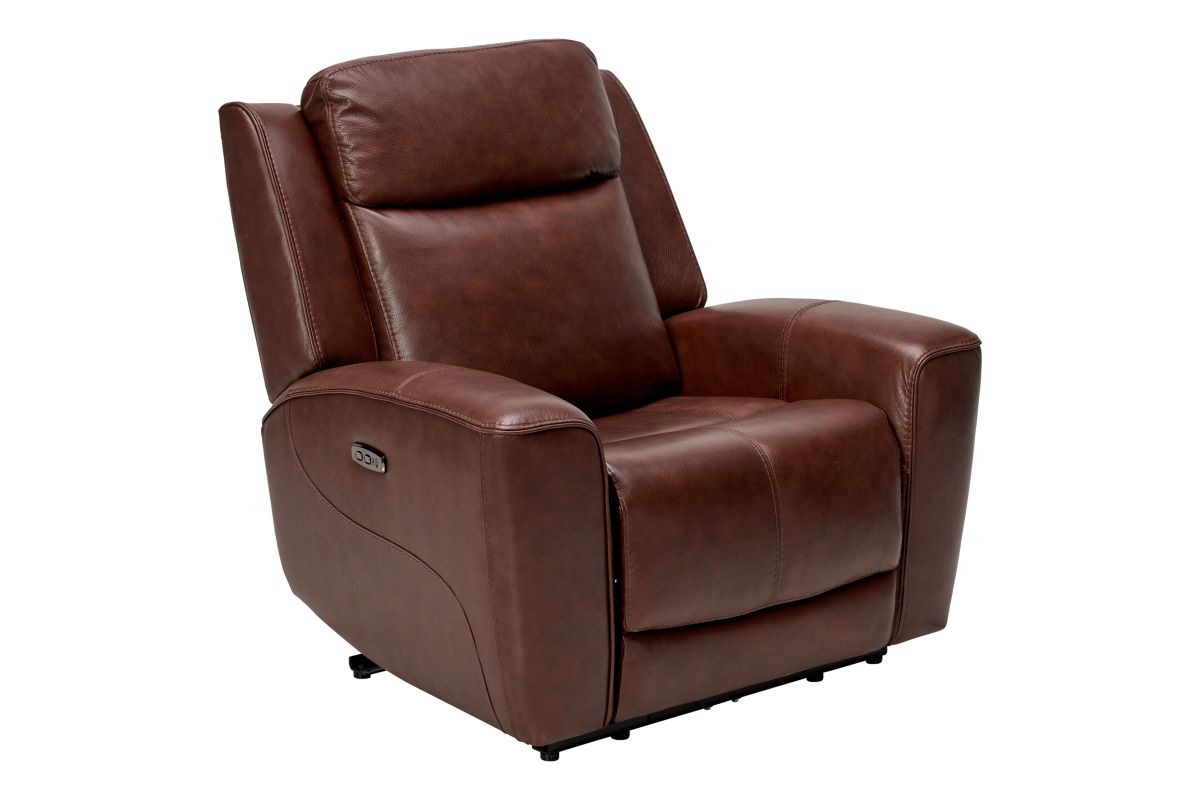Scorpio Brown Dual Power Leather Recliner 3