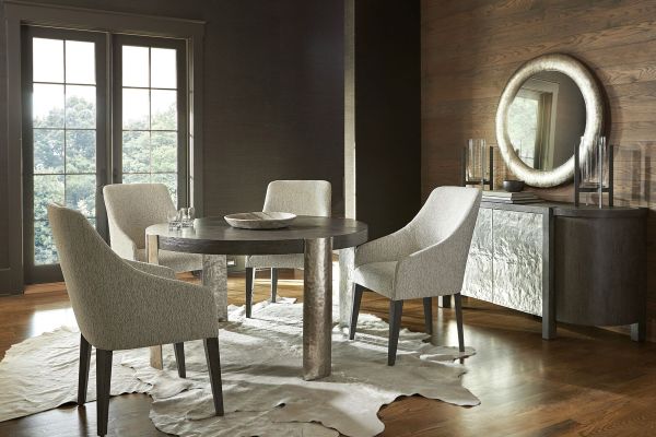 Prado Round Table + 4 Arm Chairs by Bernhardt 