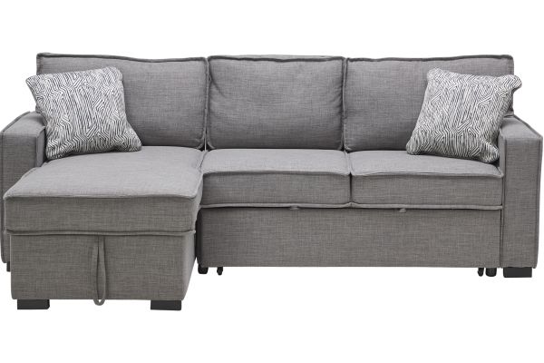 Piper Grey 2-Piece Sleeper Sofa with Storage Chaise