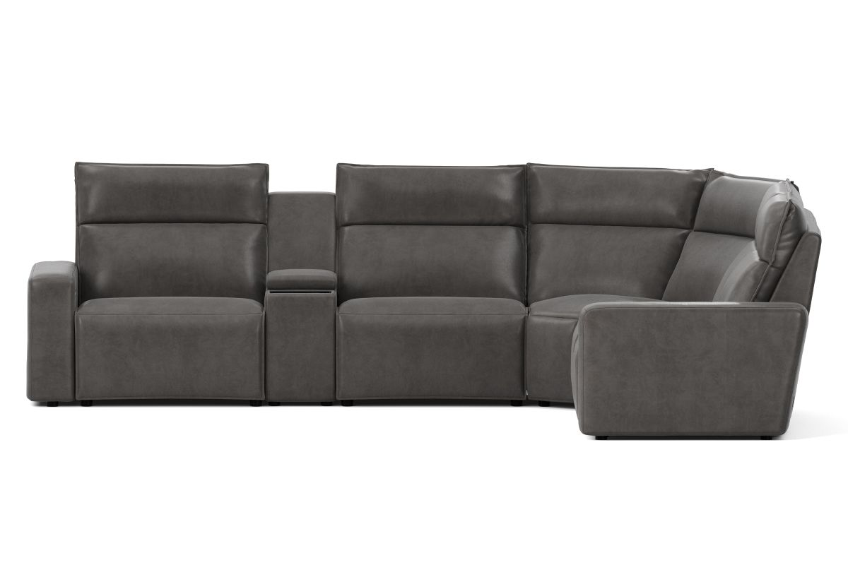 ModularTwo Grey 6-Piece Dual Power Reclining Sectional 4