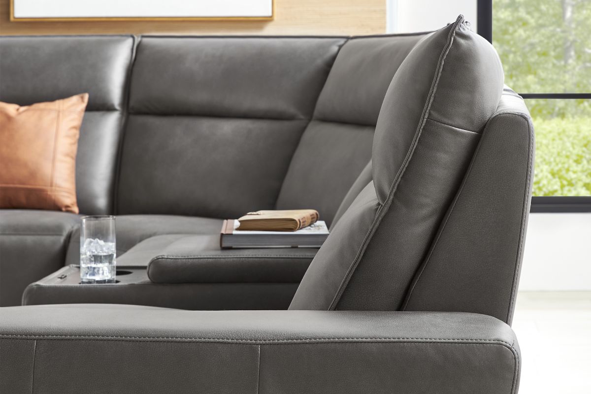 ModularTwo Grey 6-Piece Dual Power Reclining Sectional 11