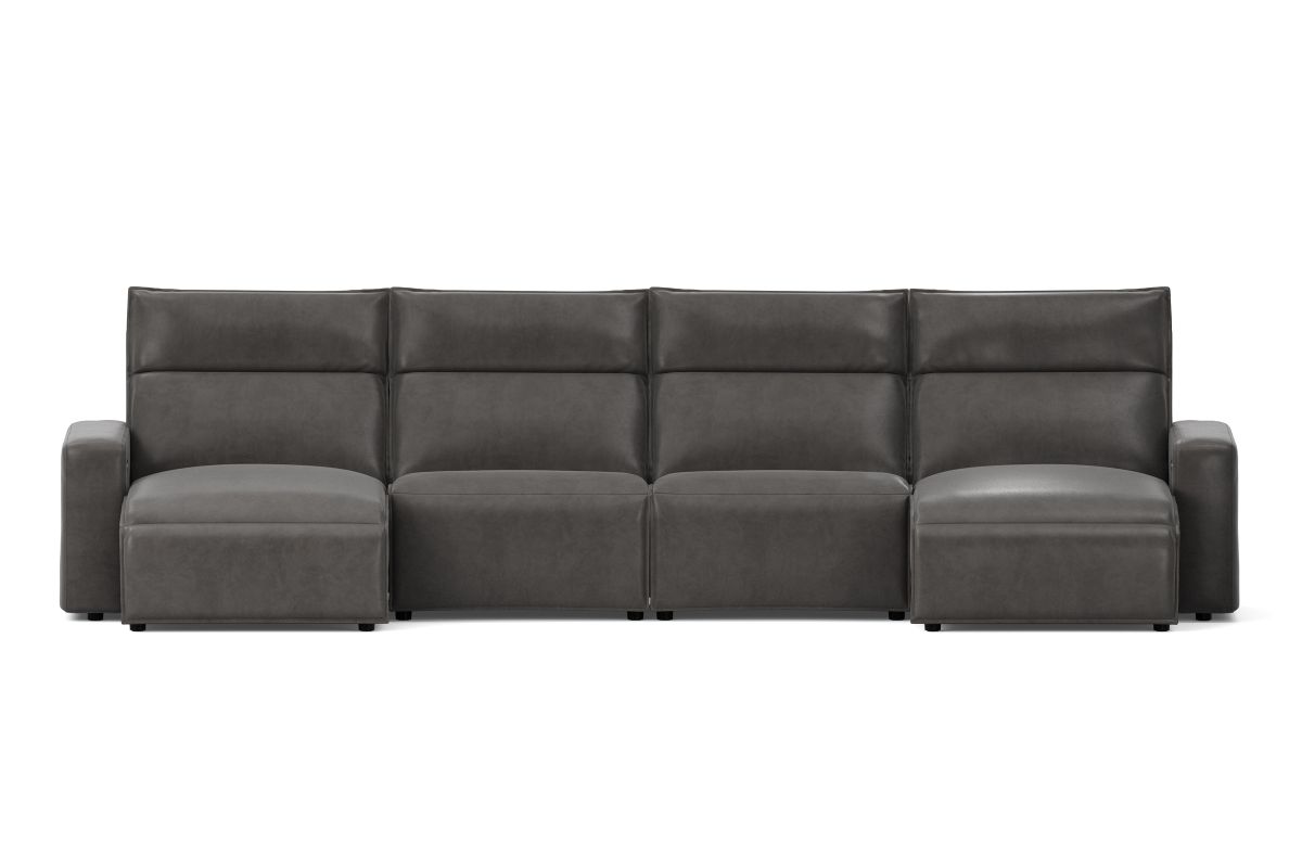 ModularTwo Grey 4-Piece Dual Chaise Sectional 3