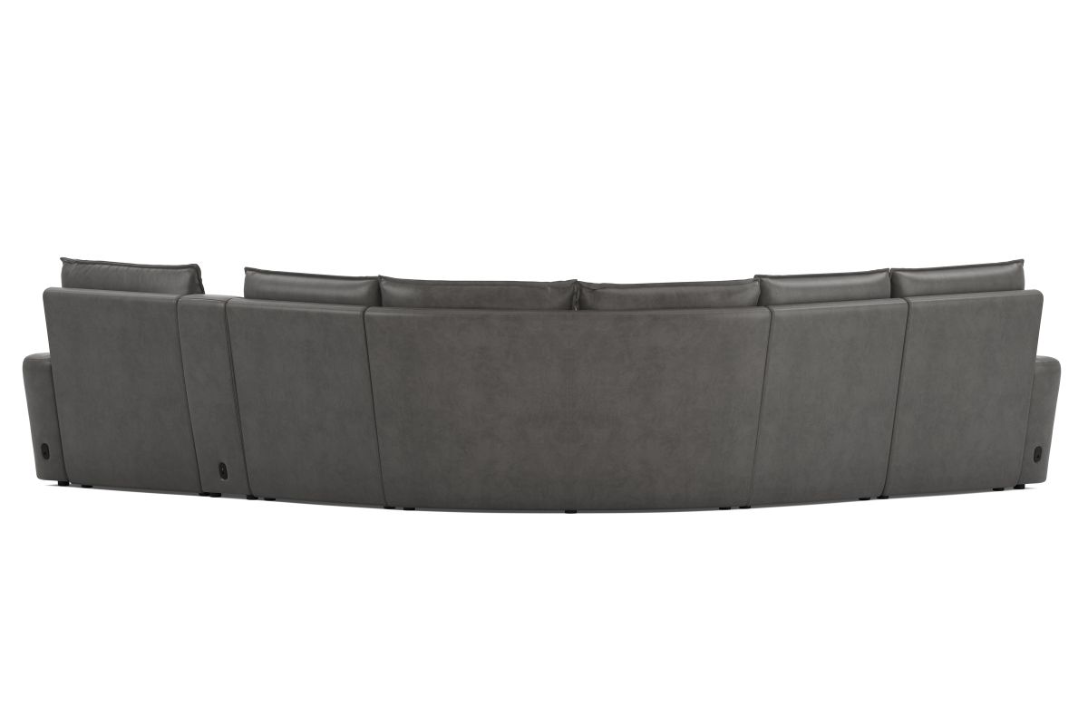 ModularTwo Grey 6-Piece Dual Power Reclining Sectional with Left Arm Facing Chaise + 1 E-Console 11