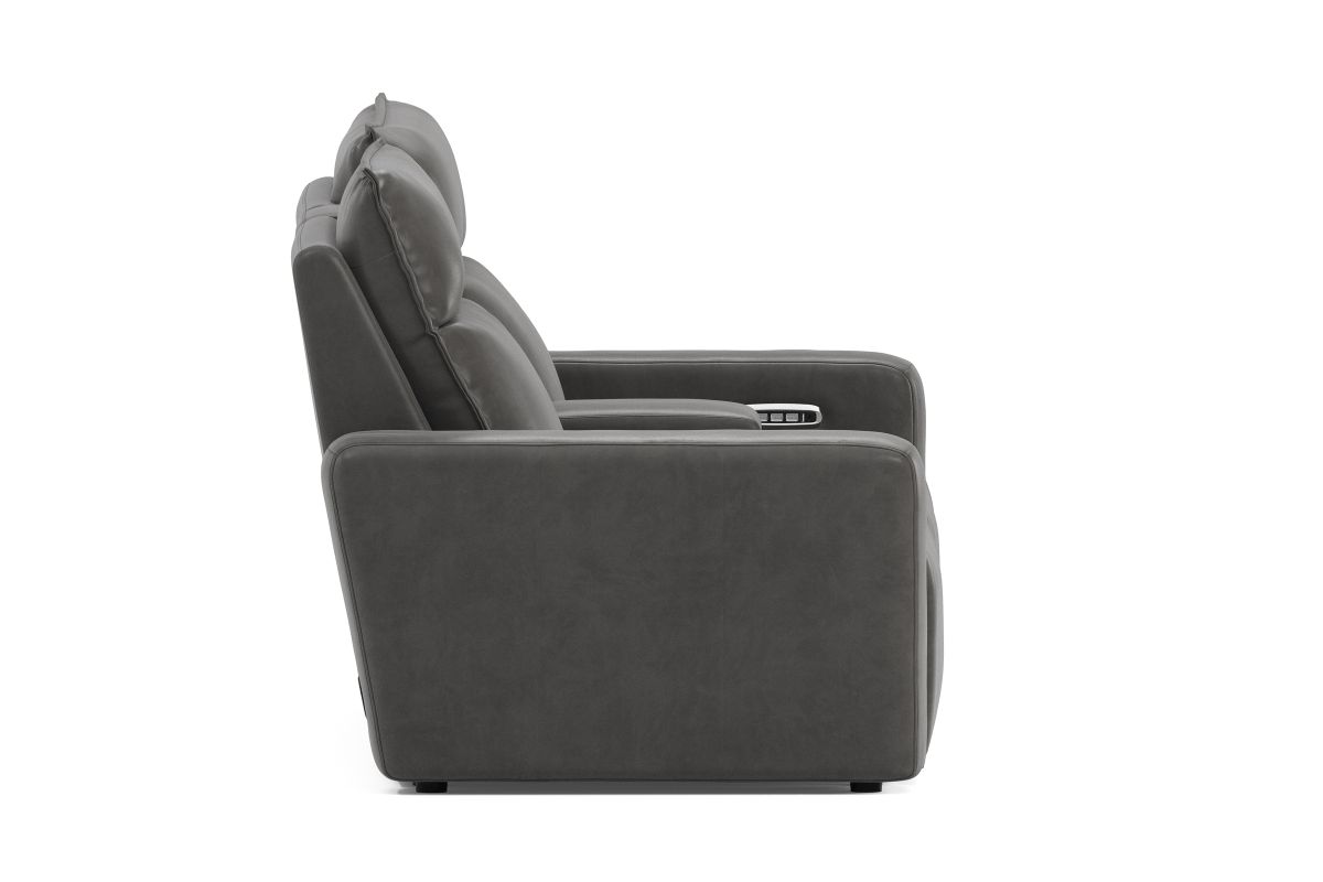 ModularTwo Grey Dual Power Reclining Console Loveseat with E-Console 6