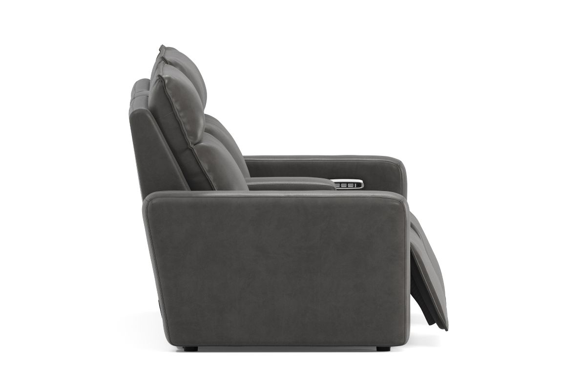 ModularTwo Grey Dual Power Reclining Console Loveseat with E-Console 7