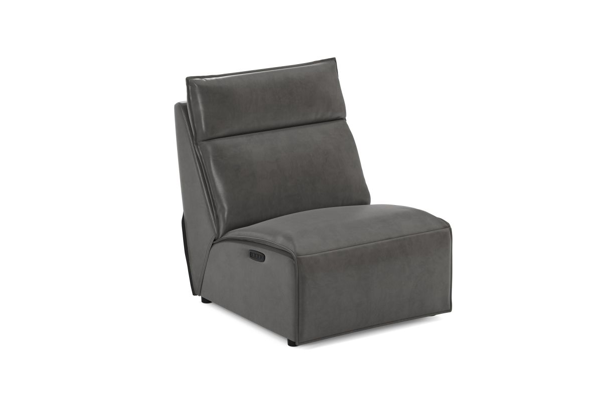 ModularTwo Grey Dual Power Armless Recliner 5
