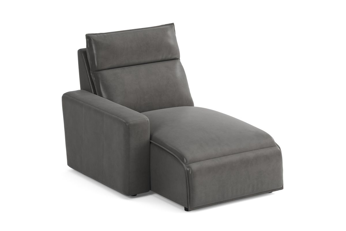 ModularTwo Grey Dual Power Reclining Left Arm Facing Chaise 2