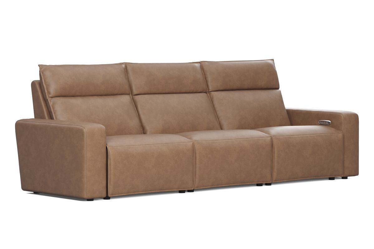 ModularTwo Brown Dual Power Reclining Sofa 2