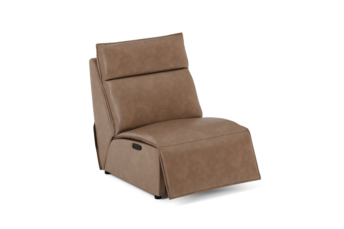 ModularTwo Brown Dual Power Armless Recliner 7