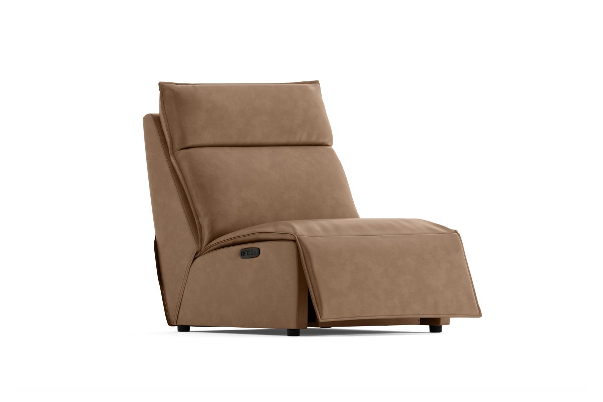 ModularTwo Brown Dual Power Armless Recliner 2